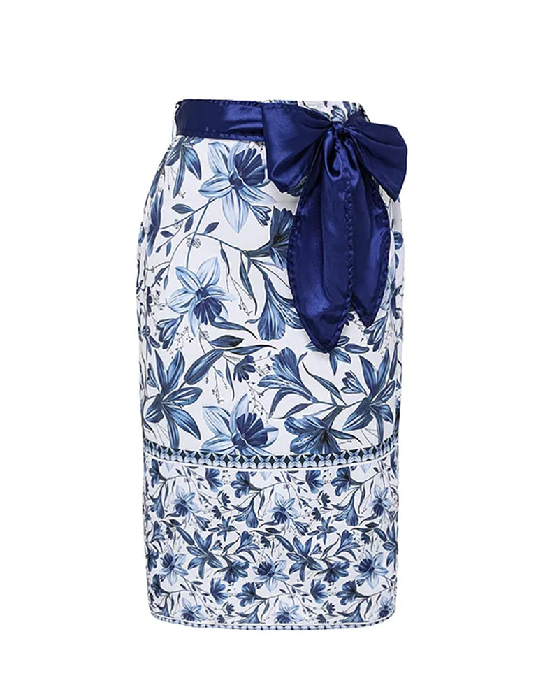 Sophie™ | V Neck Swimsuit & Skirt
