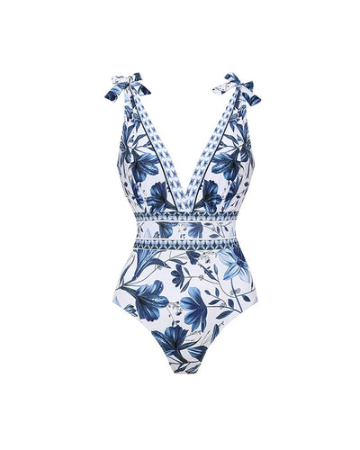 Sophie™ | V Neck Swimsuit & Skirt