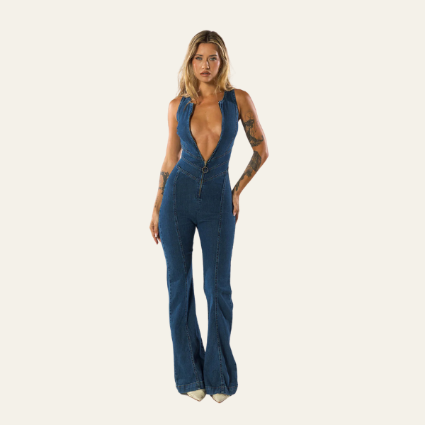Capri™ | Figure-Flattering Denim Jumpsuit