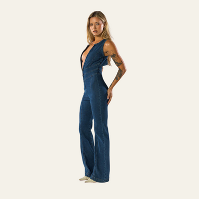 Capri™ | Figure-Flattering Denim Jumpsuit