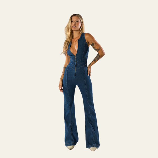 Capri™ | Figure-Flattering Denim Jumpsuit