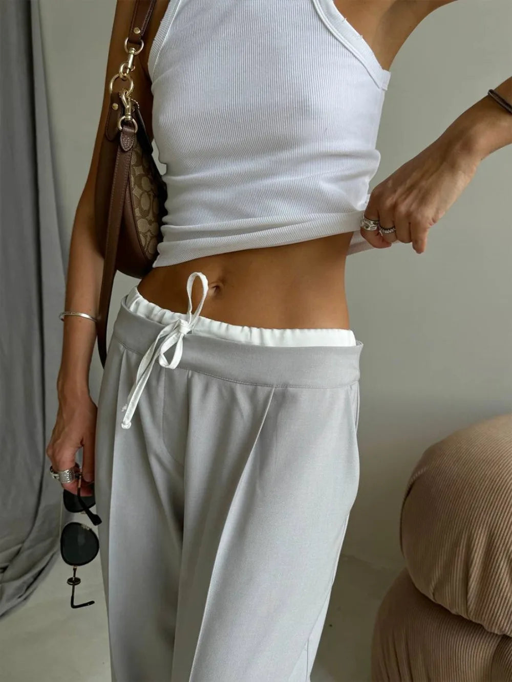 Allure™ | Flowing High-Waist Tie-Waist Pants