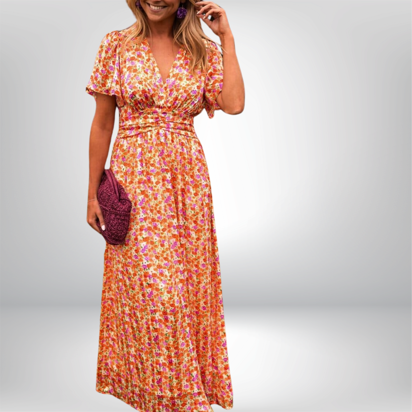 Sandra™ |  Dress with V-neck