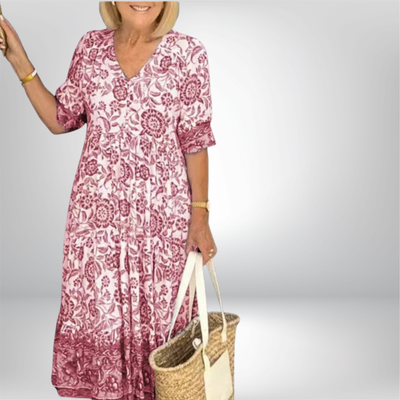 Aria™ | V-Neck Floral Dress