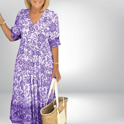 Aria™ | V-Neck Floral Dress