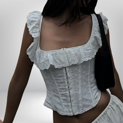 Sophie™ | Sculpted Eyelet Top