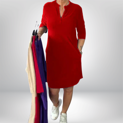 Celeste™ | V-Neck Casual Dress